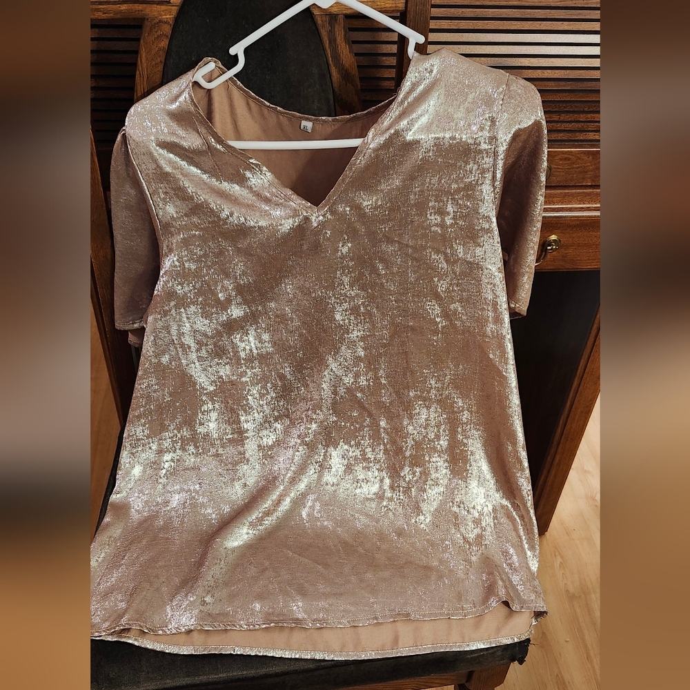 Elegant Shimmering Top in Gold